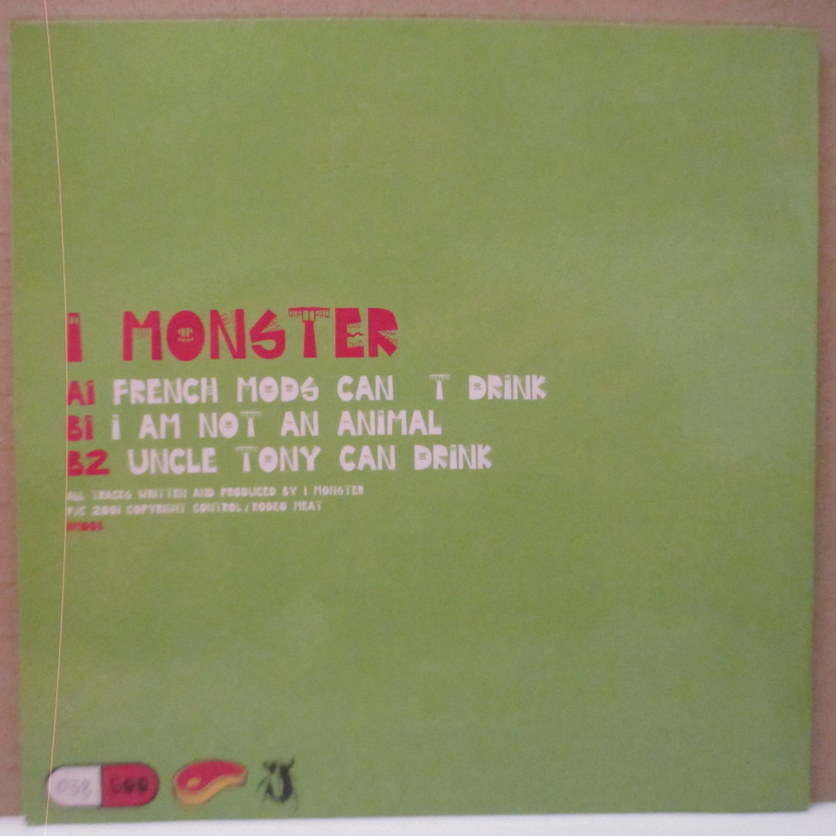 I MONSTER (アイ・モンスター) - French Mods Can't Drink (UK 500枚限定 7インチ+ナンバリング入り光沢固紙ジャケ)