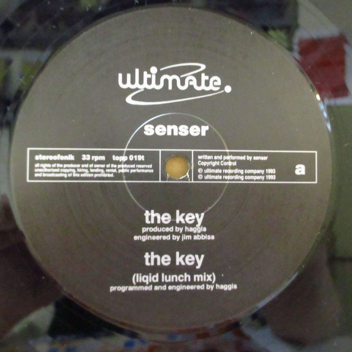 SENSER (センサー)  - The Key +3 (UK オリジナル 12"/レアステッカー付きジャケ)