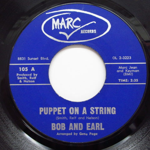 BOB & EARL - Puppet On A String / My Woman (Orig.)