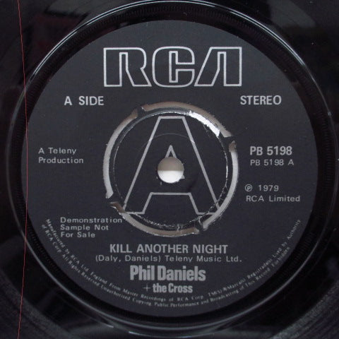 PHIL DANIELS + THE CROSS - Kill Another Night (UK Promo 7")