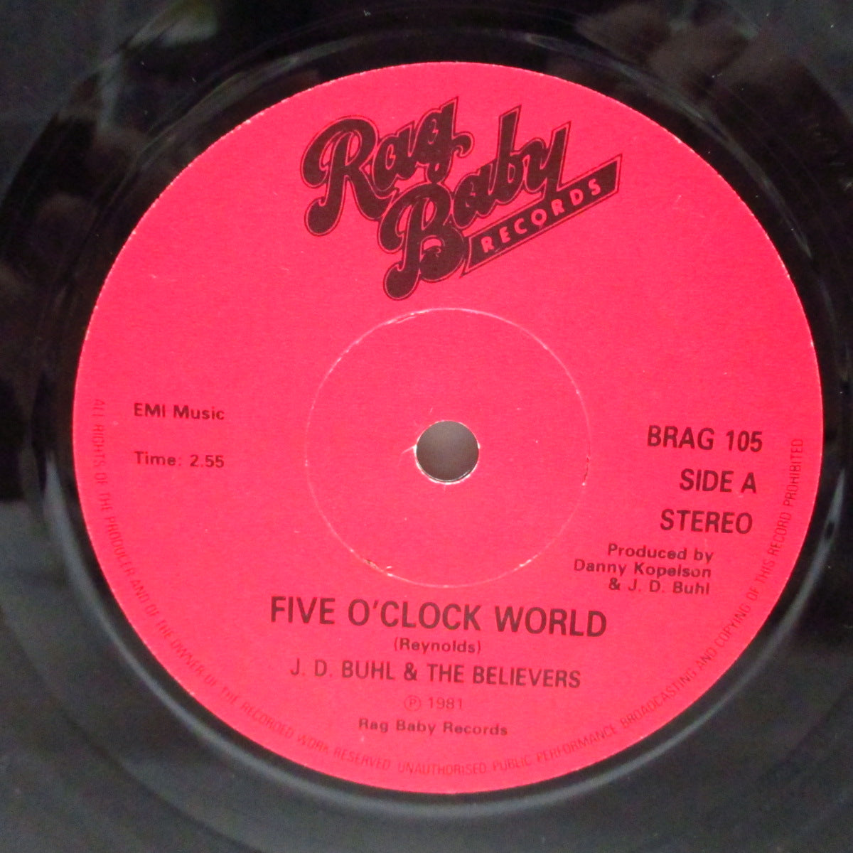 J.D. BUHL & THE BELIEVERS - Five O'Clock World (UK Orig.7")