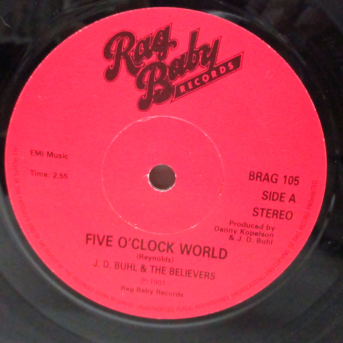 J.D. BUHL & THE BELIEVERS - Five O'Clock World (UK Orig.7")