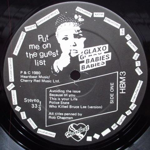 GLAXO BABIES (グラクソ・ベイビーズ)  - Put Me On The Guest List (UK Orig.LP)