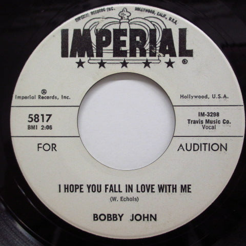 BOBBY JOHN - I Hope You Fall In Love With Me (Promo)