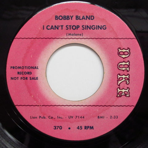 BOBBY BLAND - I Can't Stop Singing (Promo)