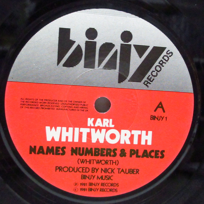 KARL WHITWORTH - Names, Numbers & Places (UK Orig.7")