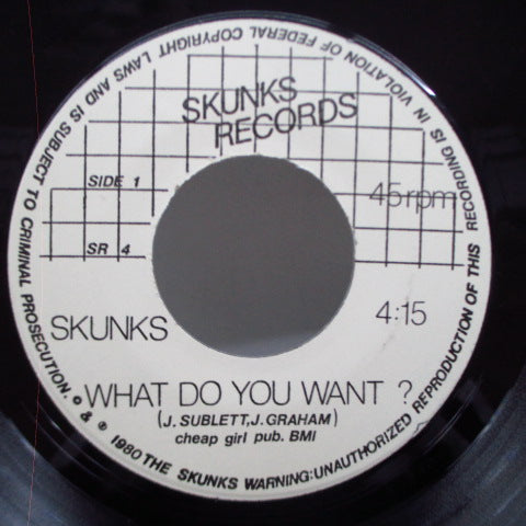 SKUNKS - What Do You Want? (US Orig.7")