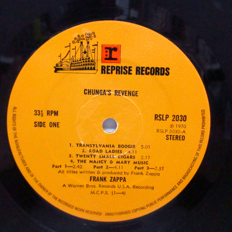 FRANK ZAPPA (フランク・ザッパ)  - Chunga's Revenge (UK '71 オリジナル LP/再発品番「K 44020」ステッカー付き「赤色」見開ジャケ)