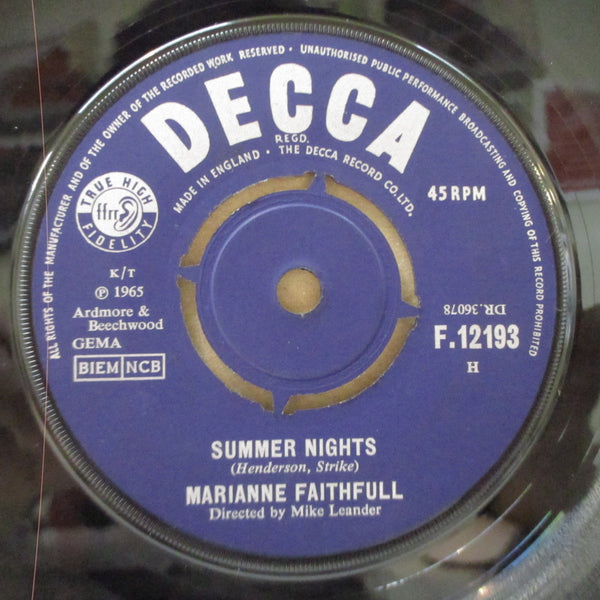 MARIANNE FAITHFULL - Summer Nights (UK Orig.7")