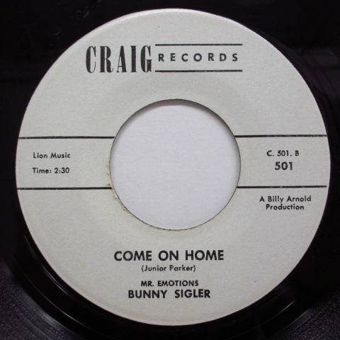 BUNNY SIGLER - Come On Home / I Won't Cry (Promo)