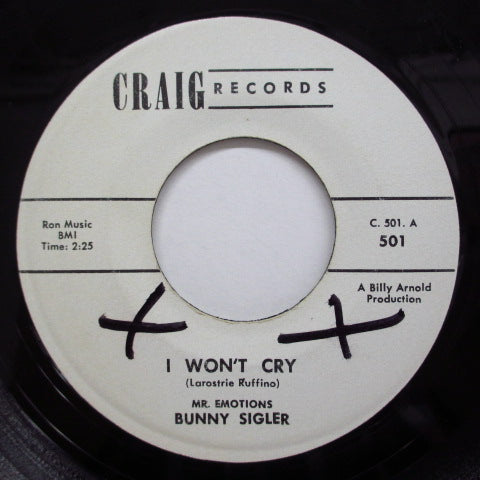 BUNNY SIGLER - Come On Home / I Won't Cry (Promo)