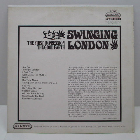 RUSS SAINTY (FIRST IMPRESSIONS) - Swinging London (UK '72 Re Boulevard LP/CS)