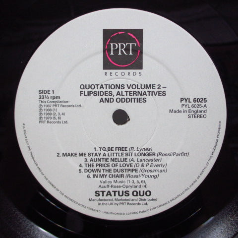 STATUS QUO (ステイタス・クオー) - Quotations Vol.2 (UK オリジナル LP)