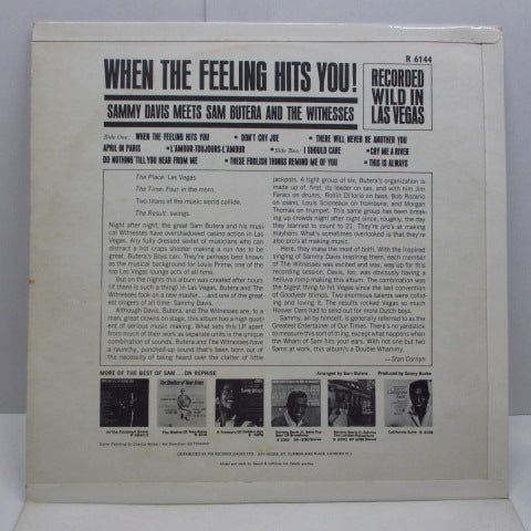 SAMMY DAVIS meets SAM BUTERA & THE WITNESSES - When The Feeling Hits You (UK Orig.Mono LP/CFS)