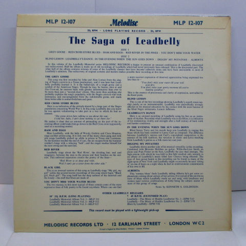 LEADBELLY - The Saga Of Leadbelly (UK '58 Orig.Mono/CFS)