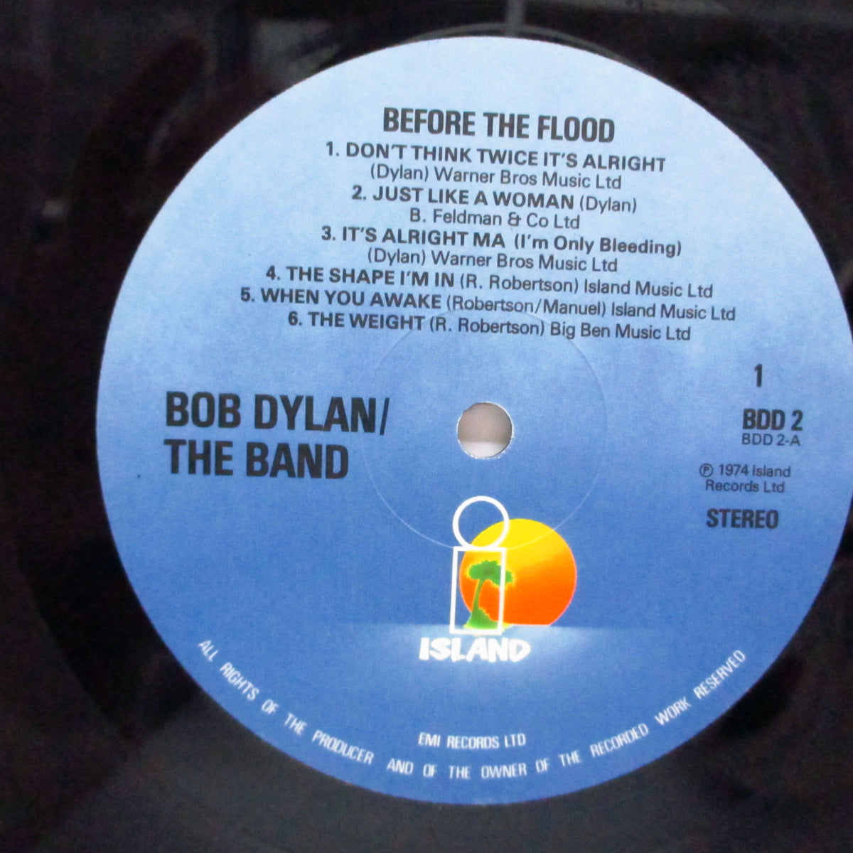 BOB DYLAN & BAND, THE (ボブ・ディラン & ザ ・バンド） - Before The Flood (UK 70's 3rd Press 2xLP/GS)