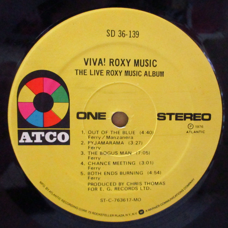 ROXY MUSIC (ロキシー・ミュージック)  - Viva! Roxy Music The Live Roxy Music Album (US Orig.LP+Inner/GS)