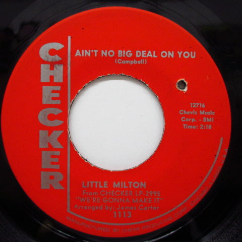 LITTLE MILTON - Ain't No Big Deal On You (Red Label)