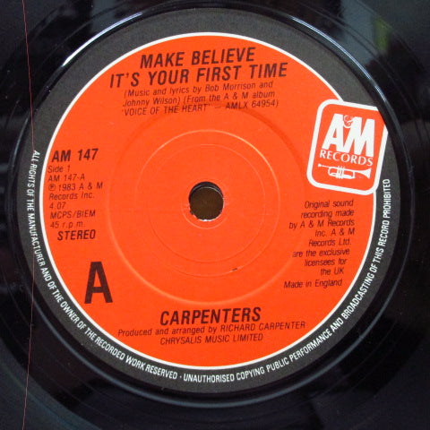 CARPENTERS - Make Believe It's Your First Time (UK Orig. 7"+PS)