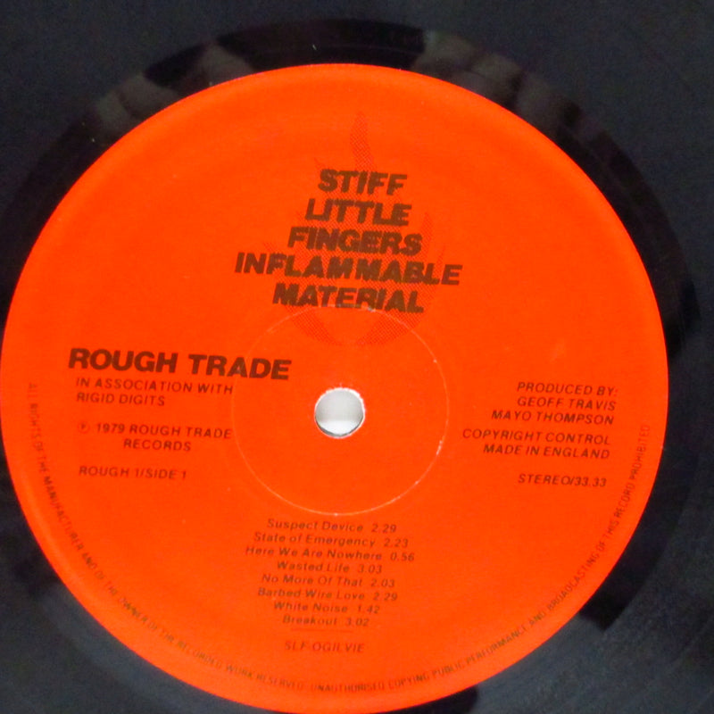 STIFF LITTLE FINGERS (スティッフ・リトル・フィンガーズ)  - Inflammable Material (UK 初回オリジナル LP+インナー)