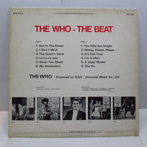 WHO (フー） - The Beat (My Generation) (German '67 Re Stereo LP)