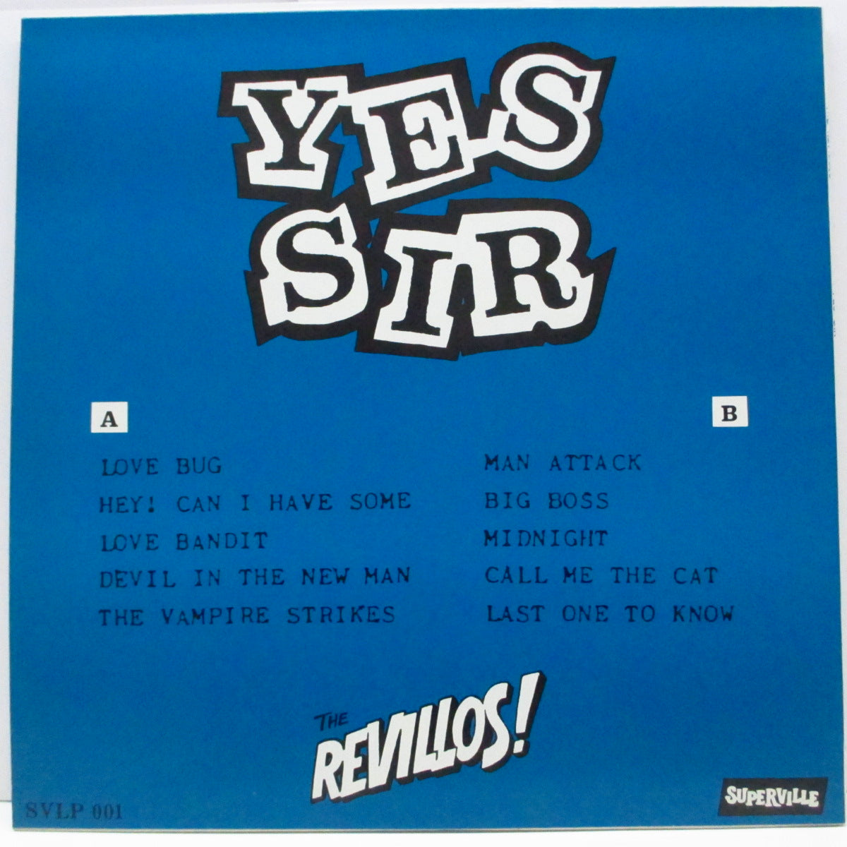 REVILLOS, THE (ザ・レヴィロス)  - Yes Sir (UK 300枚限定プレス LP)