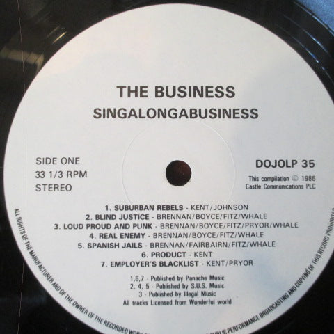 BUSINESS, THE (ザ・ビジネス) - Singalong A Business (UK Orig.LP)