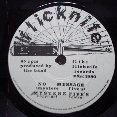 MYSTER V'S, THE : Mystere Five's (マイスター・ファイブズ) - No Message (UK オリジナル 7"+マットソフト紙ジャケ)