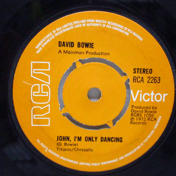 DAVID BOWIE (デヴィッド・ボウイ)  - John, I'm Only Dancing : アコースティック・ヴァージョン (UK オリジナル「ラウンドセンター#1」7" +CS)
