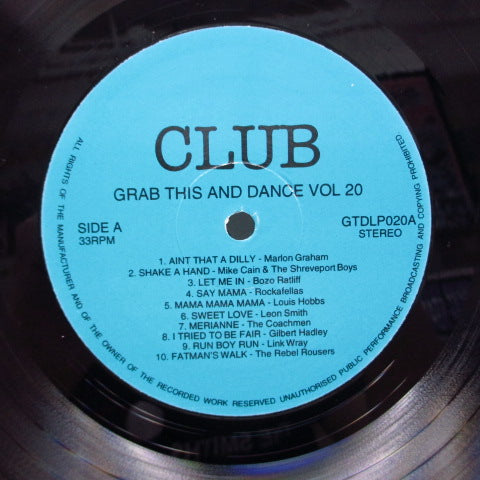 V.A. (50's & 60's R&B/ロカビリー人気コンピ)  - Grab This & Dance Vol.20 (UK Orig.LP)