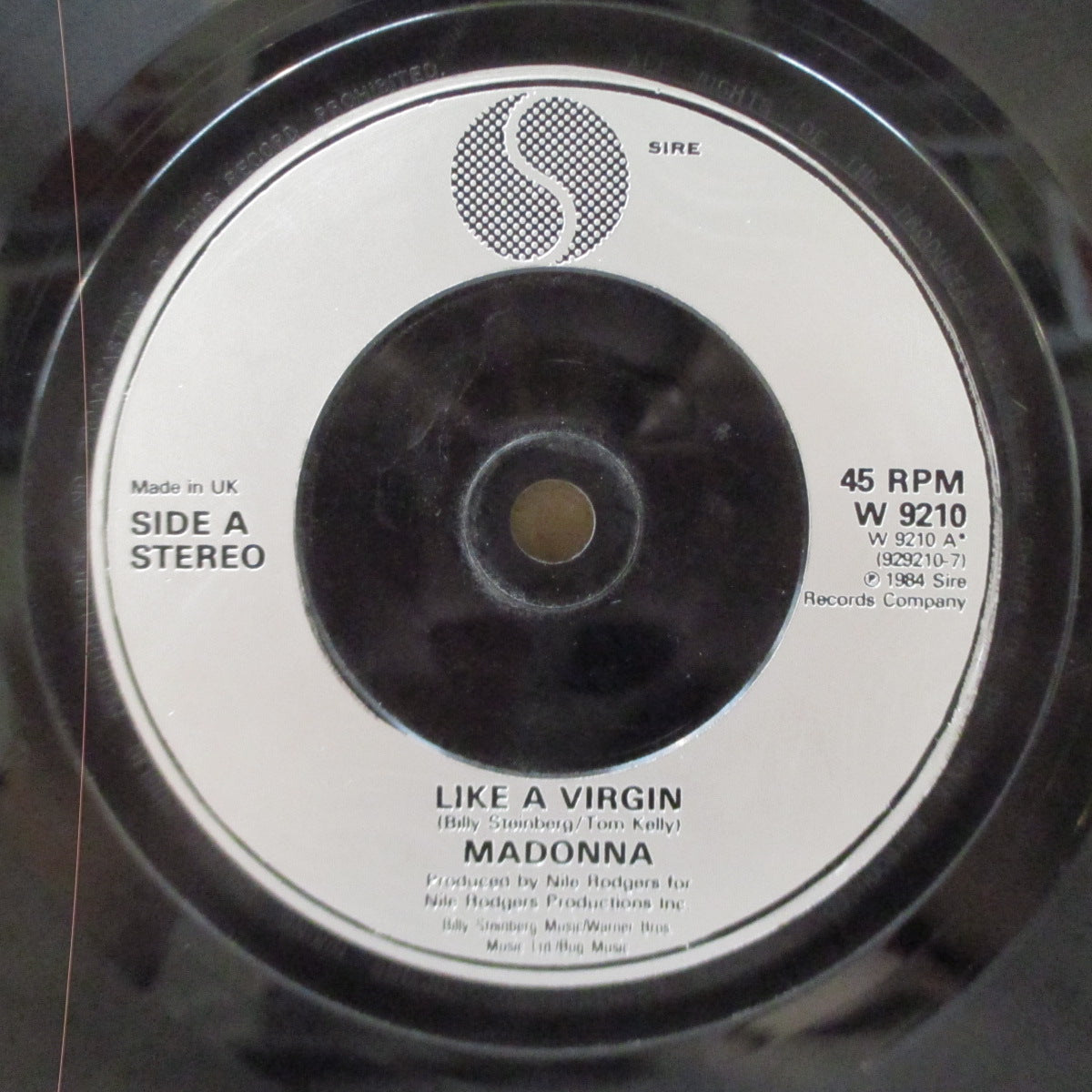 MADONNA - Like A Virgin / Stay (UK Orig.Silver Plastic Lbl.7"+PS)