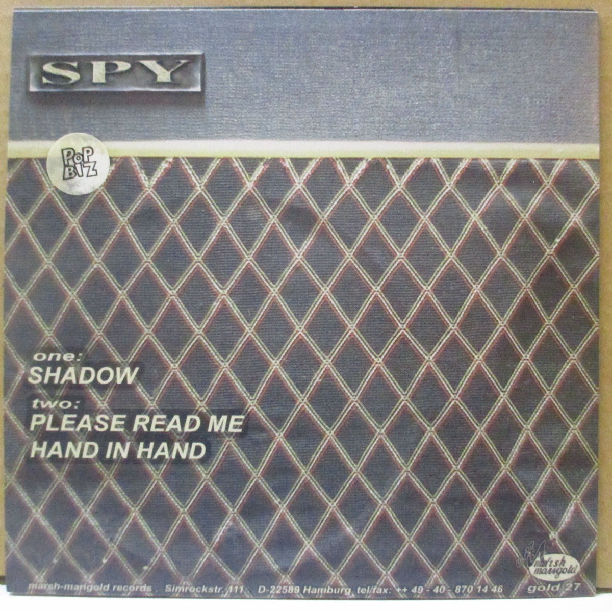 SPY (スパイ)  - Shadow +2 (German Orig.7"+Insert/Stickered PS)