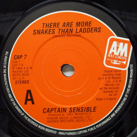 CAPTAIN SENSIBLE - There Are More Snakes Than Ladders (UK Orig.7")