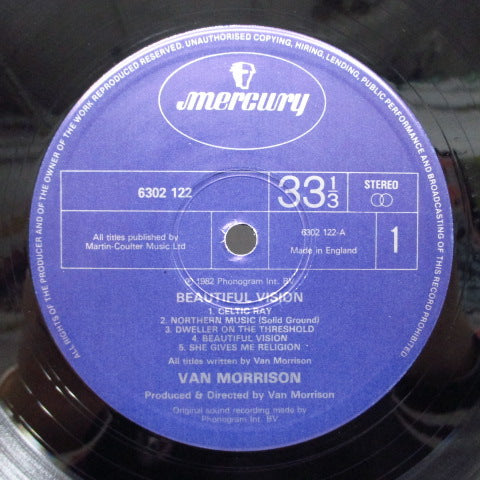 VAN MORRISON (ヴァン・モリソン) - Beautiful Vision (UK オリジナル「小ロゴ/薄青ラベ」LP)