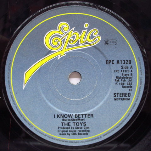 TOYS, THE - I Know Better (UK Orig.7")