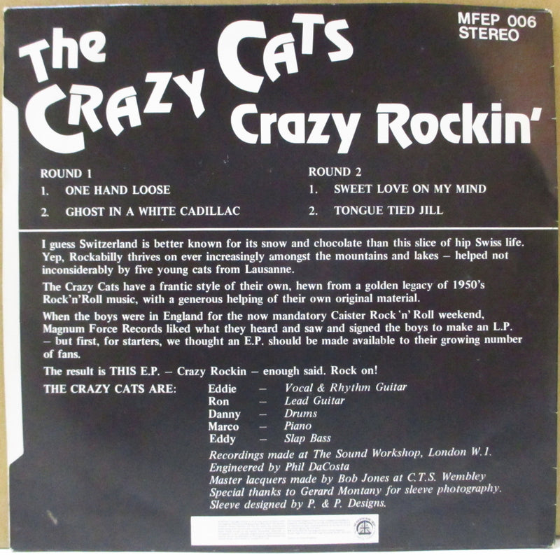 CRAZY CATS (Switzerland) (クレイジー・キャッツ)  - Crazy Rockin' (UK オリジナル・クリームラベ 7")
