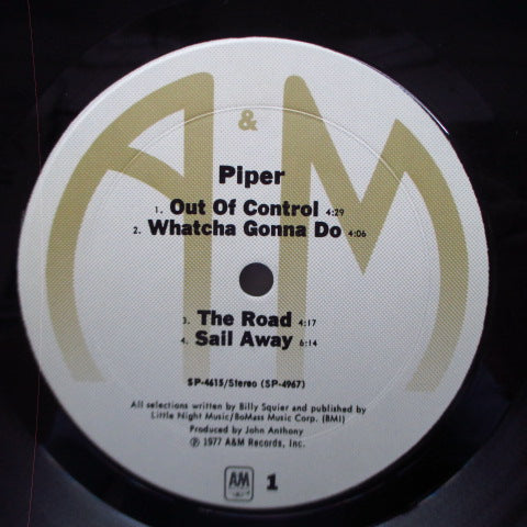 PIPER (パイパー) - S.T. <1st>(US Orig.LP+Inner/Promo Stickered CVR)