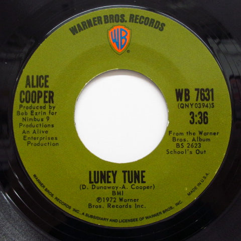 ALICE COOPER (アリス・クーパー)  - Elected / Luney Tune (US Orig.7")