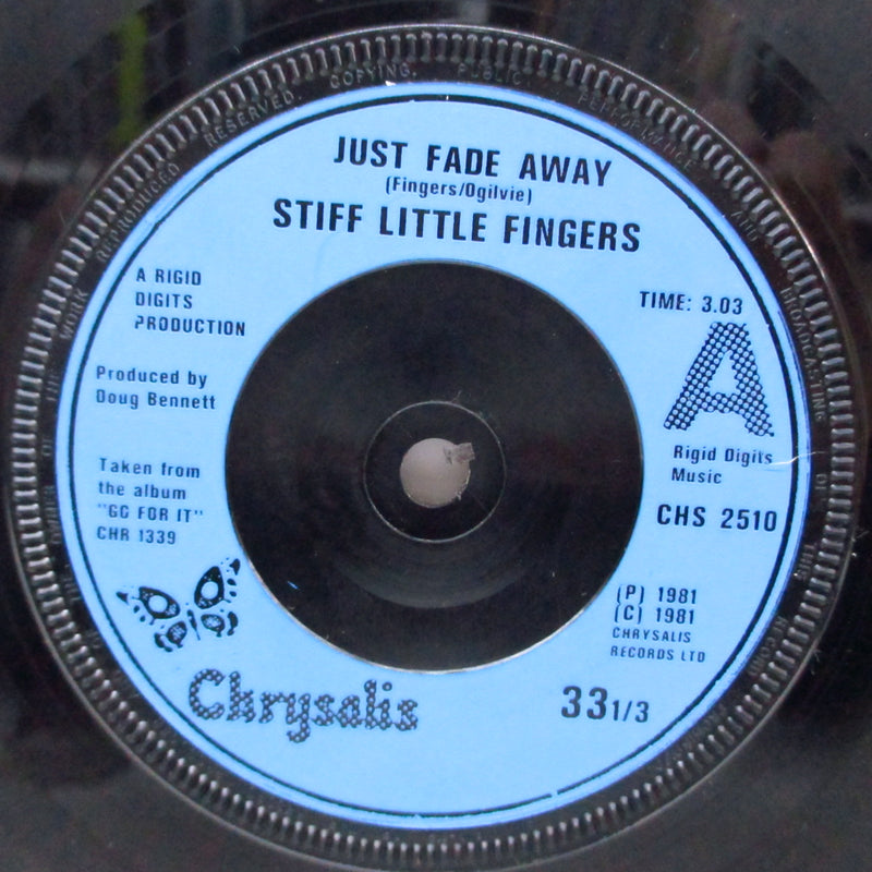 STIFF LITTLE FINGERS (スティッフ・リトル・フィンガーズ)  - Just Fade Away (UK オリジナル 7"+光沢固紙ジャケ)