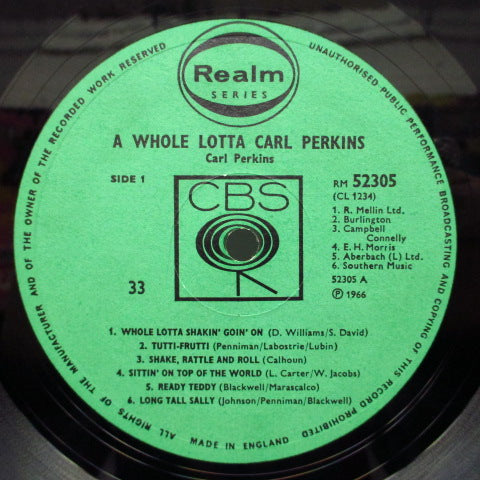 CARL PERKINS - A Whole Lotta (UK '66 Re Mono LP/CS)