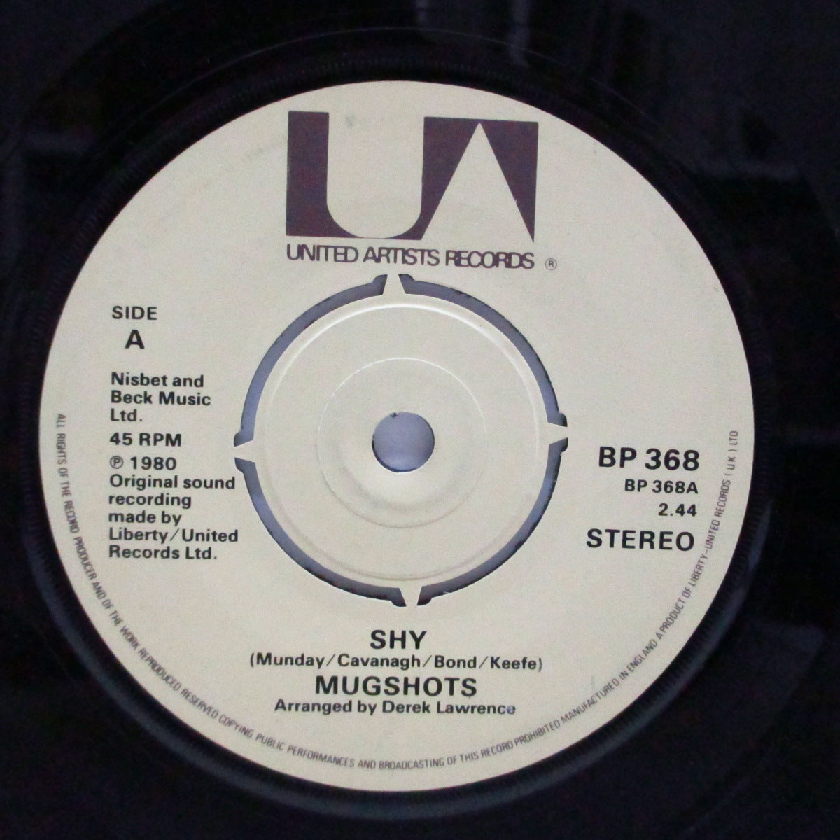 MUGSHOTS - Shy / Don't Understand (UK Orig.7")