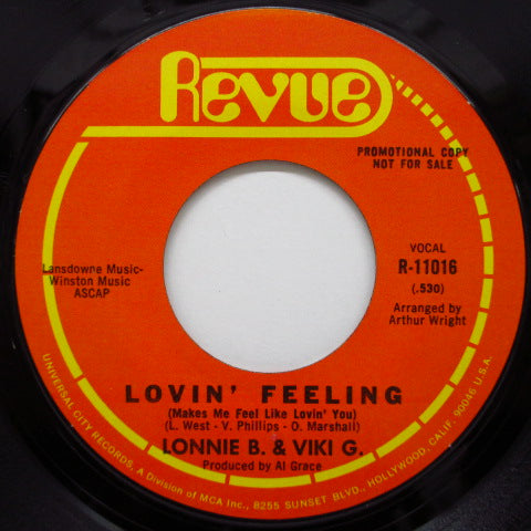LONNIE B. & VIKI G.-Lovin 'Feeling (Promo)
