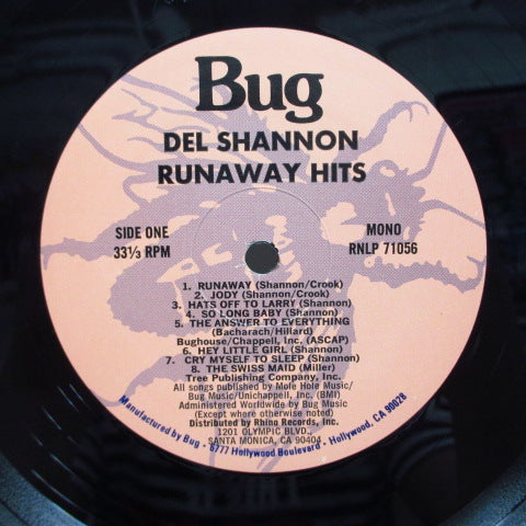 DEL SHANNON - Runaway Hits (US Orig.Mono LP/GS)