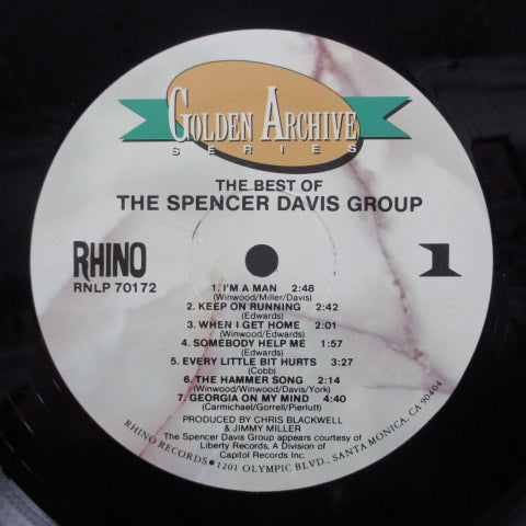 SPENCER DAVIS GROUP (スペンサー・デイヴィス・グループ) - Best Of The Spencer Davis Group (US:Rhino Re)