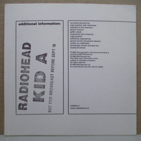 RADIOHEAD - Kid A (UK Promo.CD)