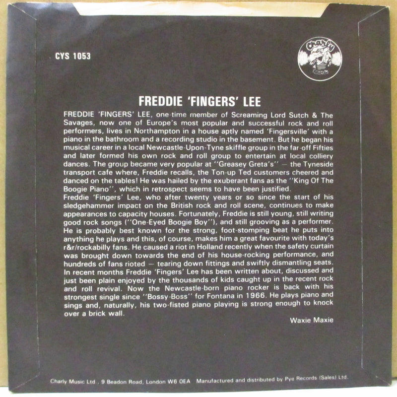 FREDDIE FINGERS LEE (フレディ・フィンガーズ・リー)  - One-Eyed Boogie Boy (UK オリジナル 7")