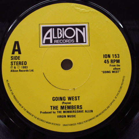 MEMBERS, THE - Going West (UK Orig.7")