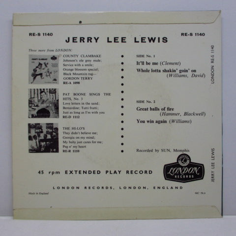 JERRY LEE LEWIS - S.T. (No.1) (UK Orig.Triangle Center EP/CFS)