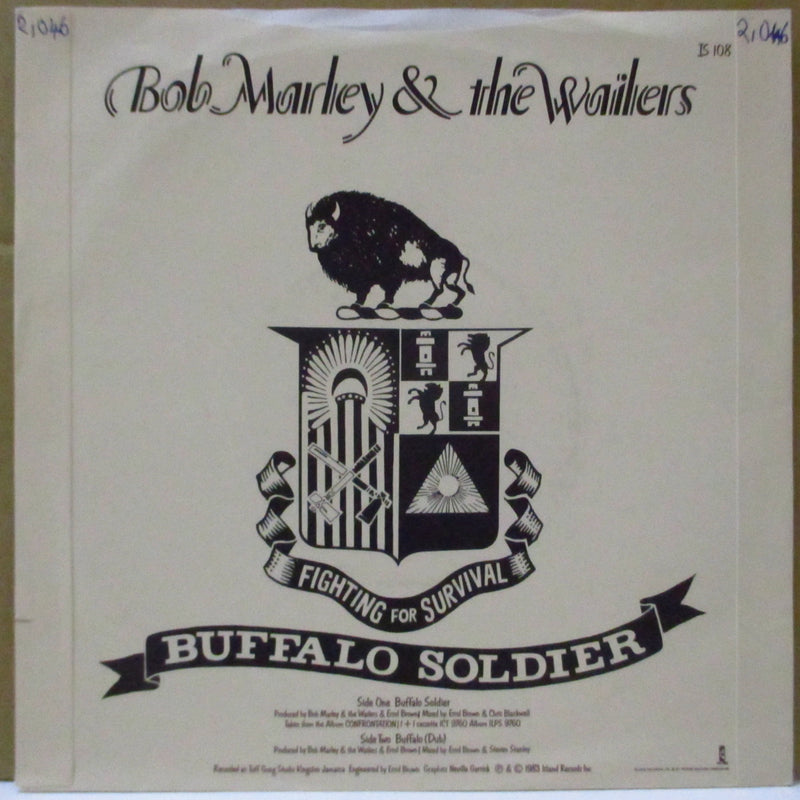 BOB MARLEY & THE WAILERS (ボブ・マーリー&ザ・ウェイラーズ)  - Buffalo Soldier / Buffalo Dub (UK オリジナル 7"+ソフト紙折り返しジャケ)