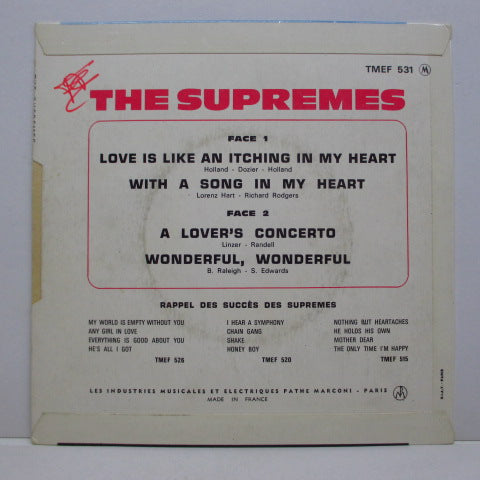 SUPREMES (シュープリームス)  - Love Is Like An Itching In My Heart (France Orig.EP/CFS)